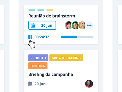Runrun.it - Tasks boards cards flow pause play product product design runrun.it tasks time management uxui