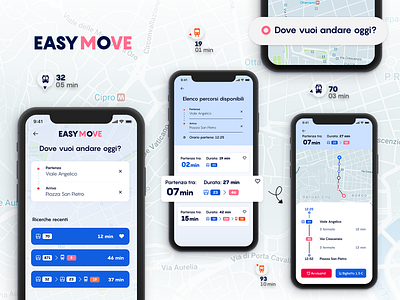 EASYMOVE - App Public Transport Assistant app design app ios app ui bus interface design interface designer interfacedesign ios app mobile mobility public transport ui ui ux ui design ui design challenge ui designers uidesign uiux ux design uxdesign