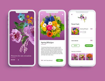 E-commerce Flower Shop concept daily ui design ecommerce design flower shop flowers interface ui ux