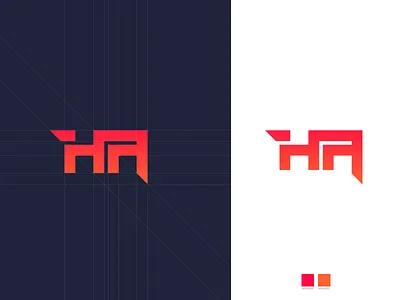 HA Logo Work brand design brand identity branding branding design clean design icon illustration logo logo design logo type logodesign logos logotype photoshop rectangular typogaphy