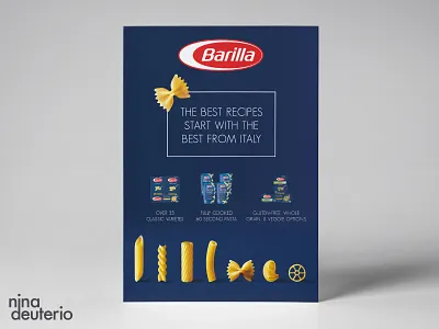 Barilla Pasta Advertisement Layout Design advertisement design branding design italian layout layoutdesign marketing marketing campaign pasta print design