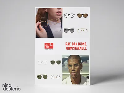RayBan Sunglasses Eyeglasses Advertisement Layout Design advertisement design branding design eyeglasses eyewear layout layoutdesign marketing marketing campaign print design rayban sunglasses typography