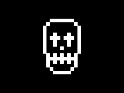 Pixel skull logo brand logo pixel skull skull logo