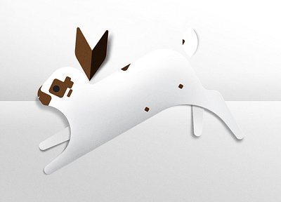 Paper Alfy animal bunny illustration paper papercraft rabbit