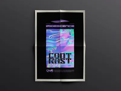 IRIDESCENCE POSTER /// CONTRAST abstract aesthetic art direction concept design design illustrator minimal poster art poster design vector