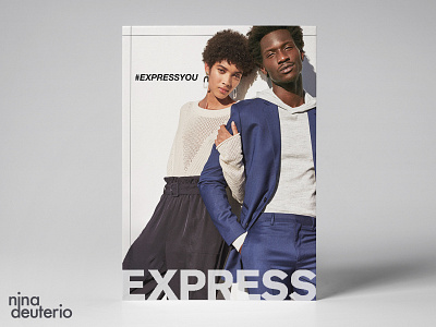 Express Clothing Advertisement Layout Design advertisement design branding design express express clothing expression layout layoutdesign marketing marketing campaign print design typography