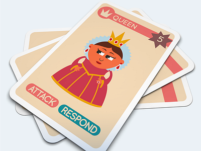 Of Knights and Ninjas Queen card game castle crown family gems king medieval queen royal