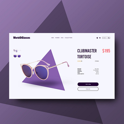 Online sunglasses store. Web design art artwork design graphic graphicdesign graphicdesigner purple store sunglasses ui uidesign ux web webdesign website website design