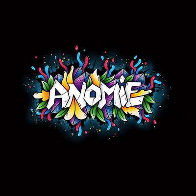 Anomie - custom lettered logotype custom lettering goodtype graffiti hand drawn type hand lettered hand lettering logotype procreate