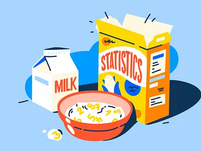 Statistics for Breakfast artwork breakfast illustration milk sales statistics streaming