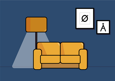 Saturday night adobe illustrator design graphic home illustration design illustrator sofa vector