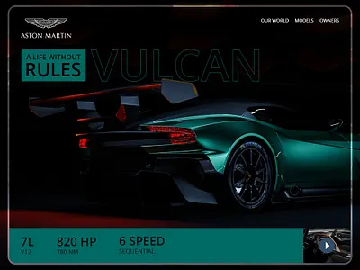 Aston Martin Vulcan dailyui design webdesign website