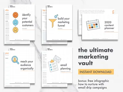The Ultimate Marketing Vault - Instant Download content creation content strategy design download email email marketing email planning layout layoutdesign marketing marketing campaign marketing collateral marketingfunnel niche print design strategy