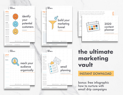 The Ultimate Marketing Vault - Instant Download content creation content strategy design download email email marketing email planning layout layoutdesign marketing marketing campaign marketing collateral marketingfunnel niche print design strategy