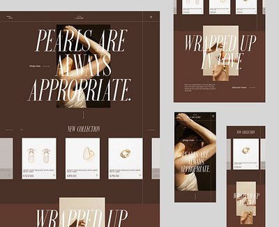 Bon Jewellery design fashion typography ui ux web web design website