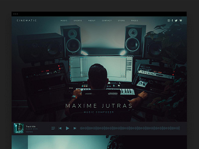 Cinematic Theme music producer ui web design wordpress