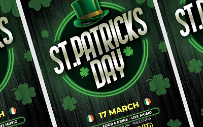 St. Patricks Day Flyer advertising event flyer flyer artwork flyer design flyer template green irish irish day irish party march party event party flyer party poster poster poster design st patrick st patricks st patricks day template template design