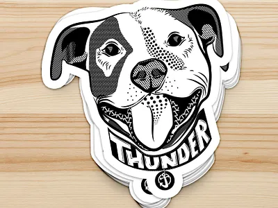 Pitbull Sticker Design dog graphic design pitbull sticker typography vector vectorart