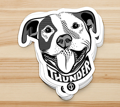 Pitbull Sticker Design dog graphic design pitbull sticker typography vector vectorart