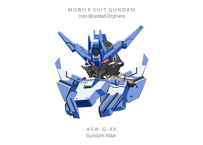 Gundam Vidar Mascot Vector anime game graphic design gundam gunpla logo mecha robot vector