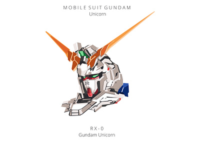 Gundam Unicorn Mascot Vector anime game gundam mecha robot vector