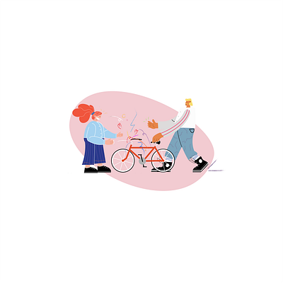 Bicycle Shop Delivery 🚲 bicycle bicycle shop bicycles branding illustrations illustrator joy love passion