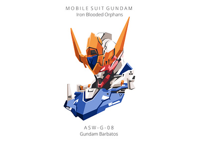 Gundam Barbatos Lupus Mascot Vector anime design game graphic design logo graphicdesign gundam gunpla illustration mecha