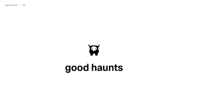 Good Haunts - Logo brand brand identity branding creep creepy haunt haunted horns logo logo design monster scary