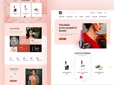 Women Store clean design flat minimal minimalist modern photoshop products simple type typography ui ux web web design website women