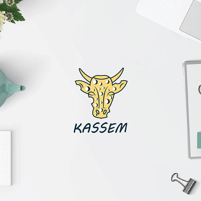 Kassem Playful branding chese logo concept cow logo custom logo fun logo illustration logo logo design modern logo playful logo product typography vector