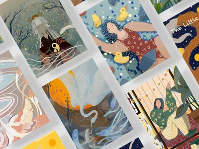 Illustration summary of the week illustration typography