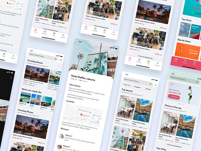 Travel App UI Kit design system travel app ui kits uidesign