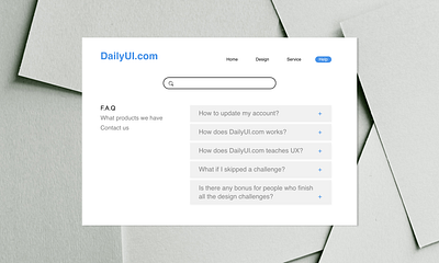 DailyUI092 - F.A.Q daily 100 challenge dailyui dailyui092 design faq faqs question webdesign