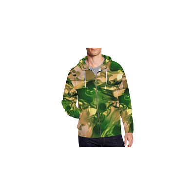 Camouflage 5.0 - men's full zip hoodie abstract design army black brown camouflage clothing design fashion fluid design green hoodie illustration men mens fashion menswear pattern design print print design swirls tan war