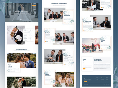 Winter Wedding Project brand design brand identity branding design landing page landing page concept landing page design ui ux web web design webdesign website