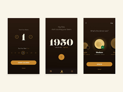 BeerDiet app art direction design logo typography ui ux