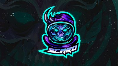 Dead astronaut esports logo, mascot art artwork astronaut design esport logo fantasy illustration logo logotype mascot logo skull space