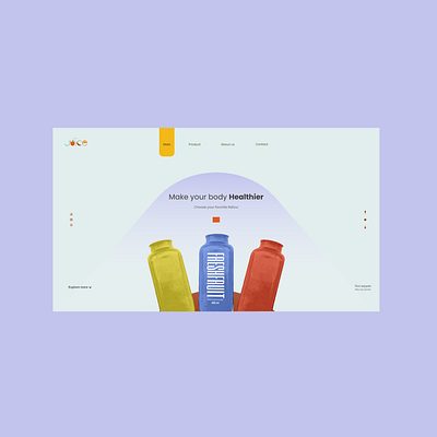 Alfian Juice Homepage app design illustration ui web