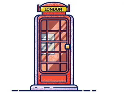 London telephone booth adobeillustrator booth england grainy grainyillustration graphicdesign illustration london telephone unitedkingdom vectordesign vectorillustration