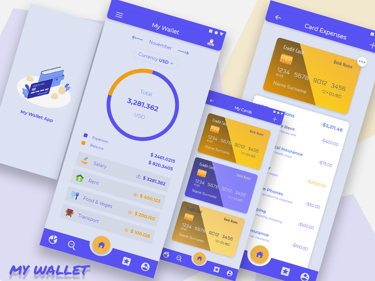 Example of Savings/Wallet App