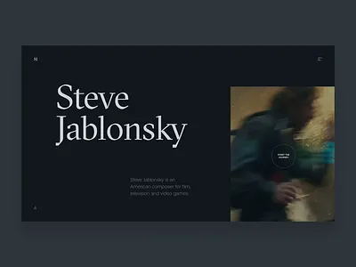 Steve Jablonsky Website Concept concept editorial jablonsky movie steve transformers typogaphy ui webdesign