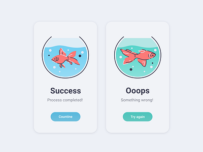 Daily UI 11 - Flash Message - Goldfish app design flat icon illustration minimal mobile ui ux vector