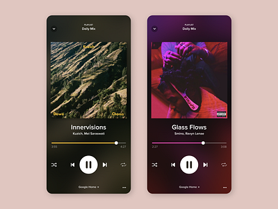 Daily UI #009 — Music Player 009 app daily daily ui itunes mobile music player music player app music player ui spotify thano ui ux ysdn