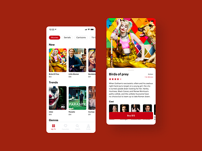 Online Cinema App app cinema film ios movie store ui ux