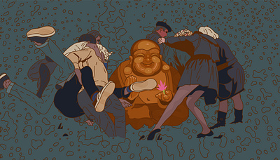 vector illustration adobe illustrator enlightenment fight illustration night vector