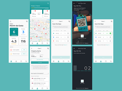 House Keeping App - Scan for keys app mobile scanner ui ux