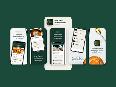 App Store Imagery Rum & Co. app brand branding creative agency design ui
