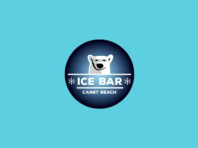 Logotype for a ice bar in south of France design graphic illustration illustrator logo logotype vector