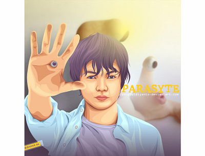 Parasyte cartoon coreldraw design graphicdesign illustration indonesia lineart movie parasite parasyte photomanipulation portrait vector