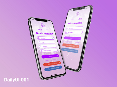 #DailyUI001 app dailyui dailyui 001 dailyui001 design login music singin singup ui uidesign ux
